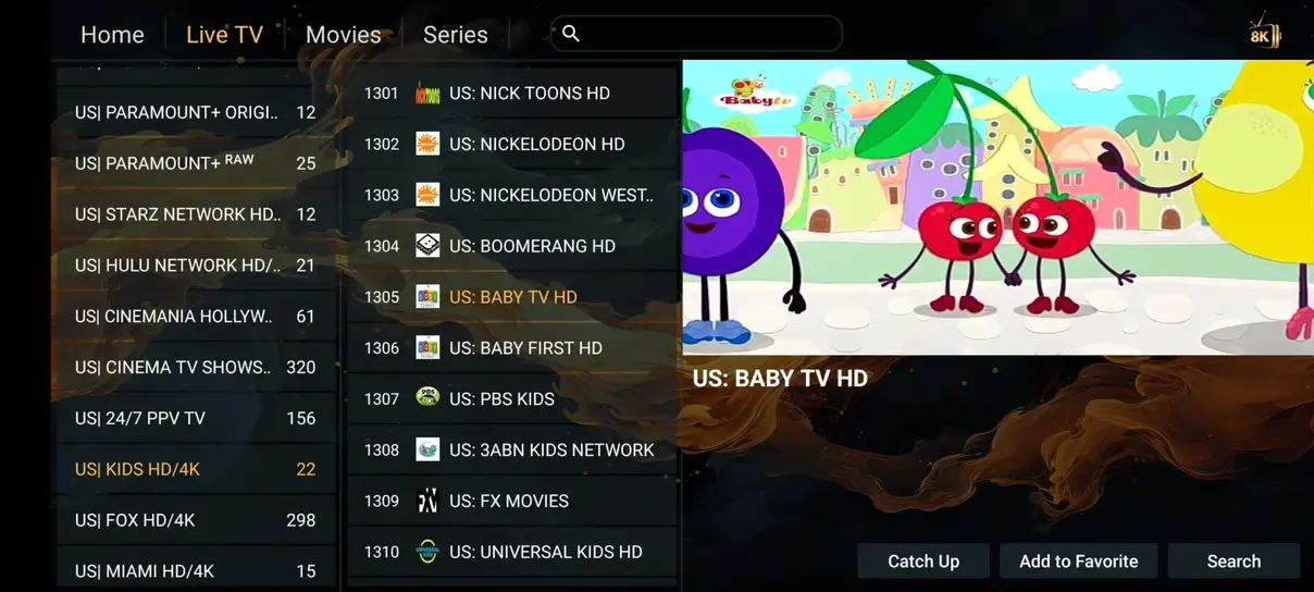 NigmaTV IPTV interface preview screenshot 3